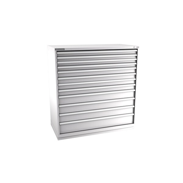 Champion Tool Storage Modular Drawer Cabinet, 12 Drawer, Light Gray, Steel, 56-1/2 in W x 28-1/2 in D x 59-1/2 in H D27001201ILCFTB-LG - main